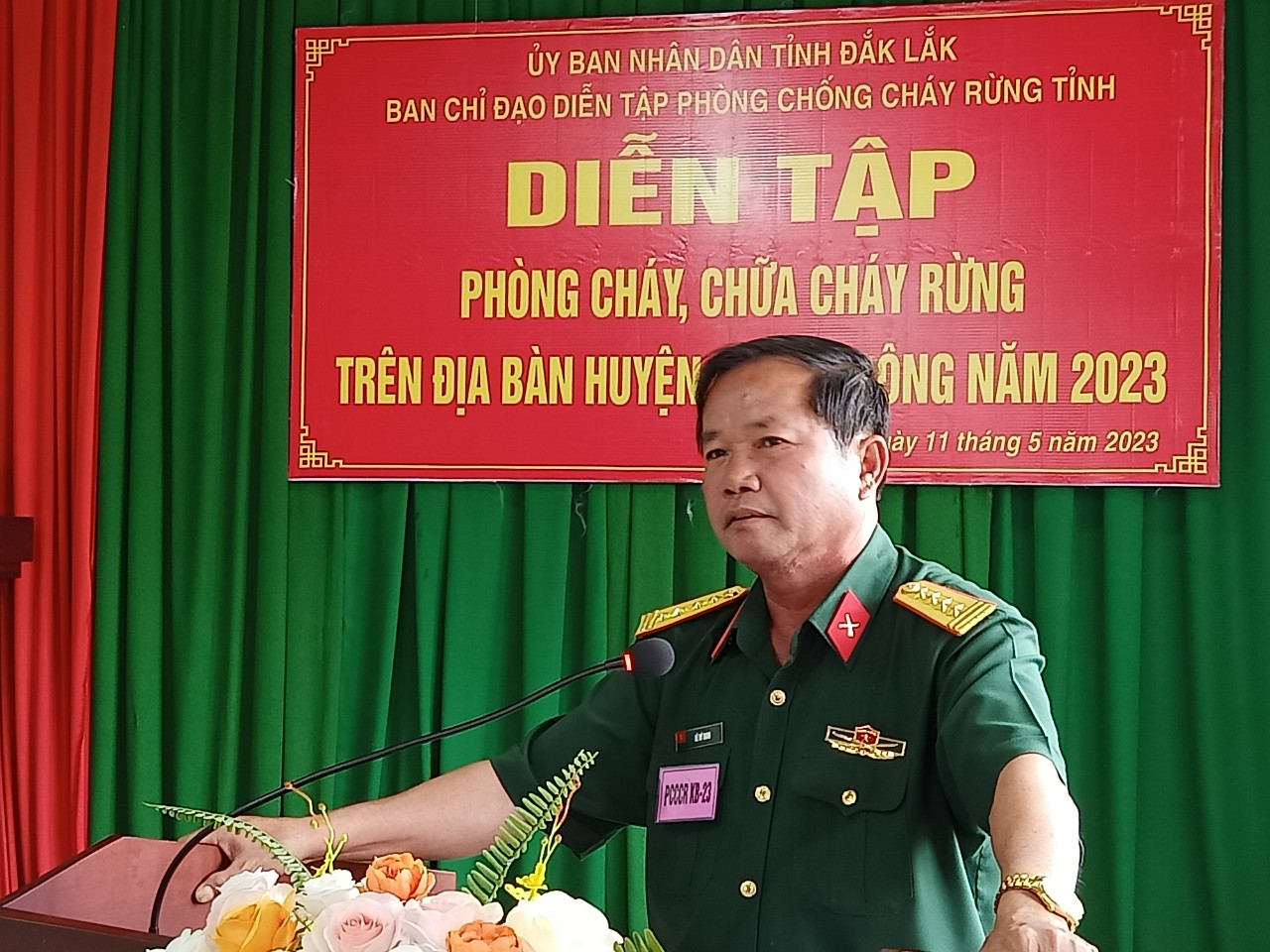 Diễn tập phòng cháy, chữa cháy rừng tại huyện Krông Bông